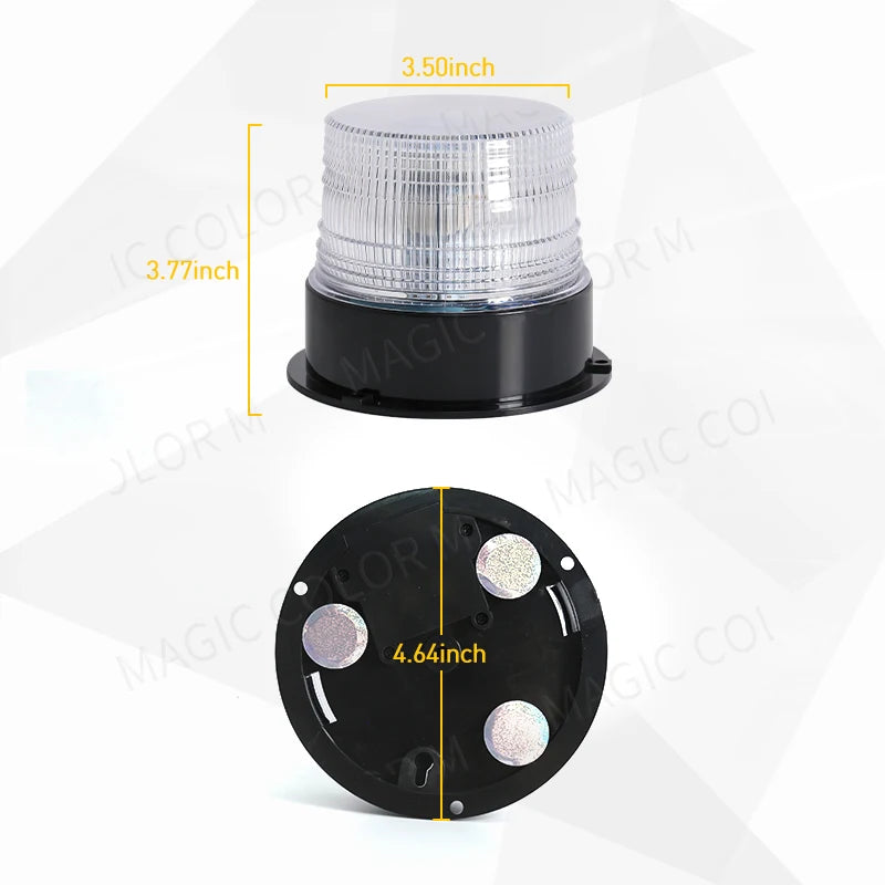 RGB LED Car Strobe Warning Light Emergency Flashing Lamp Remote Control Auto Roof For Vehicle Truck Multicolors Flasher 12V