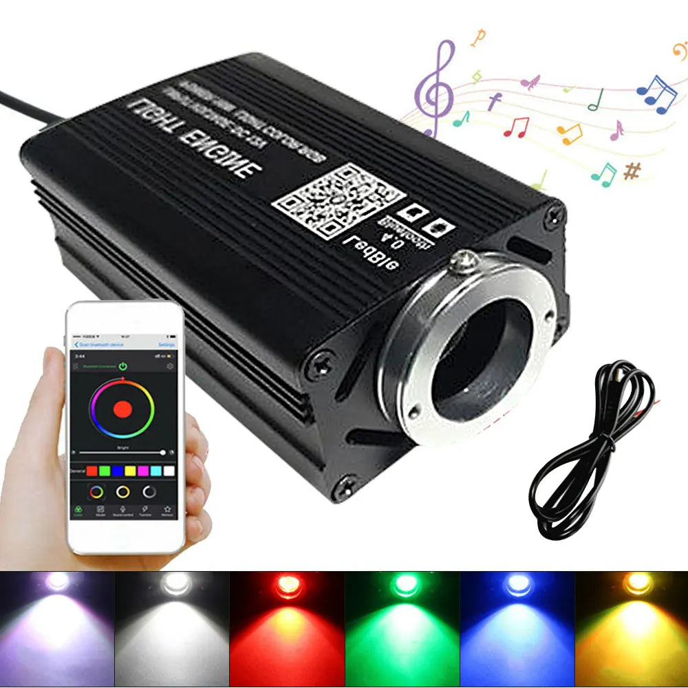 Car Starry Sky Light Auto Home Fiber Optic Lights Atmosphere Lamp Music Control Ceiling Lights RGB 12W 8 Colors Car Styling DIY