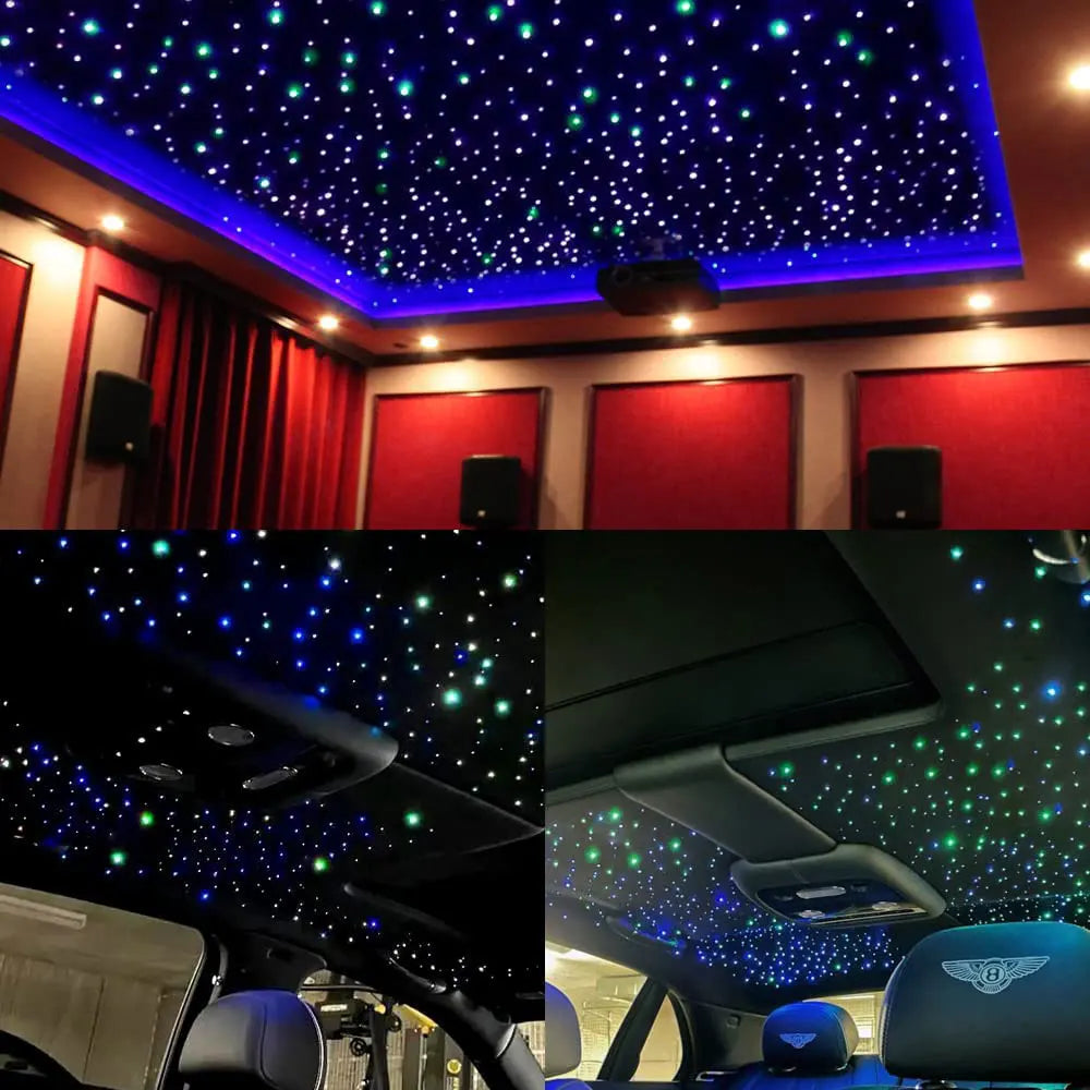 Car Fiber Optic Light Kit RGBW Star Ceiling Light Car Roof Interior Ambient Light APP Control Roof Stars Lights Car Accessories